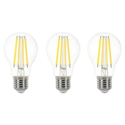 3 ampoules LED à filament A60 standard E27 806lm = 60W blanc neutre Jacobsen