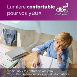 2 ampoules LED à filament A60 B22 806lm = 60W Ø6cm blanc chaud Philips