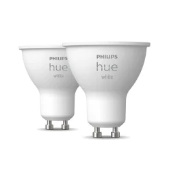 2 ampoules LED connecté Philips Hue GU10 400lm 5,2W 57W Bluetooth et Zigbee