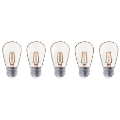 5 ampoules LED E27 100lm blanc chaud ambré IP20 Lumisky Party Bulb Color