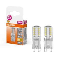 2 ampoules LED G9 320lm blanc chaud 2,6W Osram