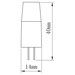 2 Ampoules LED G4 180lm=19W blanc chaud Jacobsen
