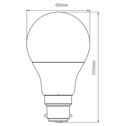 2 ampoules LED globe A60 E27 806lm blanc neutre Jacobsen