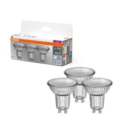3 ampoules LED GU10 350lm blanc froid 4,3W Osram