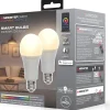 2 Ampoules LED Multicolore Monster Culot A19/E27 12 Possibilités de Couleurs avec Télécommande