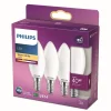 3 ampoules LED Philips flamme E14 40W blanc chaud Philips