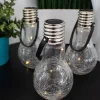 3 ampoules solaires CRACK EDISUN Transparent Verre H22cm