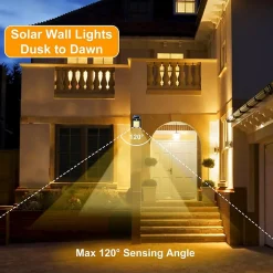 4 Appliques murales solaires SUNFLARE H17cm