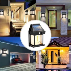 4 Appliques murales solaires SUNFLARE H17cm