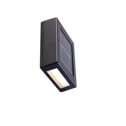 4 appliques solaire d'extérieur bidirectionnelles Carasau noir IP44 1lm
