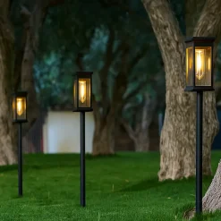 4 Balises solaires à piquer LUZY H34cm