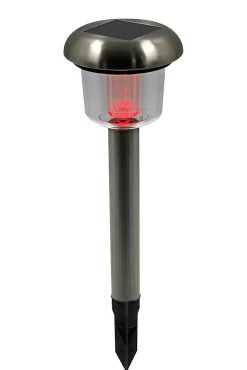 8 balises solaires à piquer RGB IP44 chrome