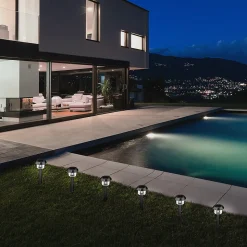 8 Balises solaires à planter ALESIA H39cm