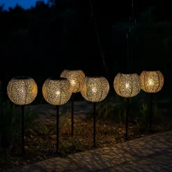 6 Balises solaires à planter AGADIR H45cm