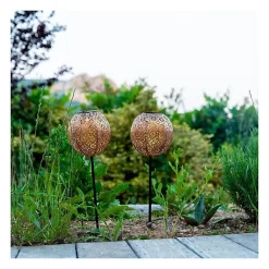 2 Balises solaires à planter AGADIR H45cm