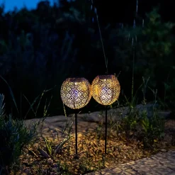 2 Balises solaires à planter AGADIR H45cm