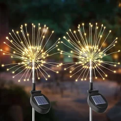 2 Balises solaires à planter FIREWORKS SPIKE H97cm