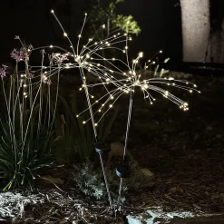 2 Balises solaires à planter FIREWORKS SPIKE H97cm