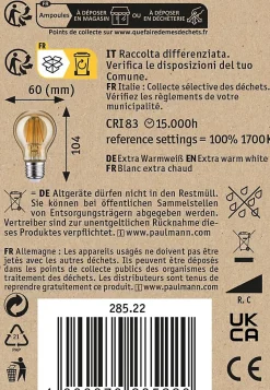 1879 Filament 230 V Ampoule LED E27 470lm 6W 1700K gradable Doré