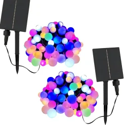 2 Guirlandes solaire BILLY RGB 100 globes 10.9M