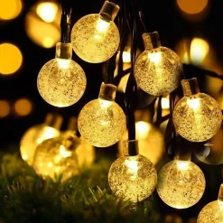 2 Guirlandes solaire FESTY WHITE 20 globes 5.8M