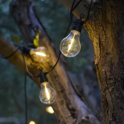 2 Guirlandes solaires PARTY CLEAR HYBRID 10 ampoules 7.5M