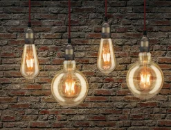 1879 Kit Ampoules LED Rustika E27 230V 3x480lm 3x6W 1700K gradable Doré