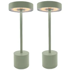 2 Lampe de table sans fil ROBY Vert H30cm
