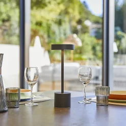 2 Lampe de table sans fil ROBY Gris H30cm