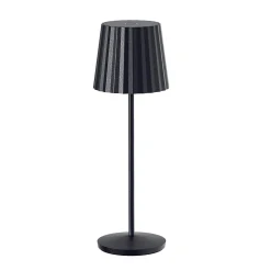 6 Lampes de table ABBY Noir H30cm + base de chargement