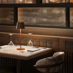 6 Lampes de table KELLY Rouille H38cm + base de chargement