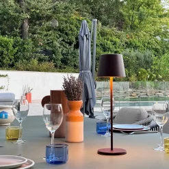 6 Lampes de table KELLY Rouille H38cm + base de chargement