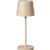 6 Lampes de table MINI KELLY Sable H22cm + base de chargement