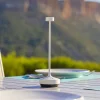 6 Lampes de table RUBY Blanc H25cm + base de chargement