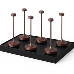 6 Lampes de table RUBY Cuivre H25cm + base de chargement