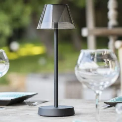 2 Lampes de table sans fil BEVERLY Noir H34cm
