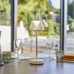 2 Lampes de table sans fil BEVERLY blanc H34cm