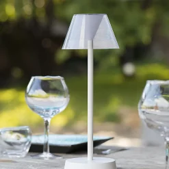 2 Lampes de table sans fil BEVERLY blanc H34cm