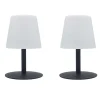 2 Lampes de table sans fil STANDY MINI Gris H25cm