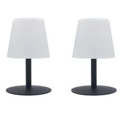 2 Lampes de table sans fil STANDY MINI Gris H25cm
