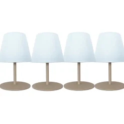 4 Lampes de table sans fil TWINS Sable H16cm