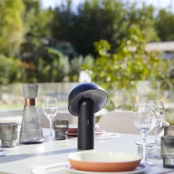 2 Lampes de table sans fil TOD Noir H28cm