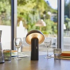 2 Lampes de table sans fil TOD Noir H28cm