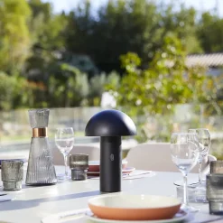 2 Lampes de table sans fil TOD Noir H28cm