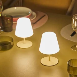 2 Lampes de table sans fil TWINS Sable H16cm