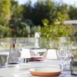 2 Lampes de table sans fil TWINS Sable H16cm