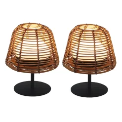 2 Lampes de table sans fil TWINS BOHEME H16cm