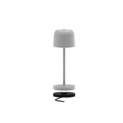 6 Lampes de table SOPHIA Gris clair + base de chargement