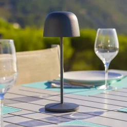 6 Lampes de table SOPHIA Gris + base de chargement