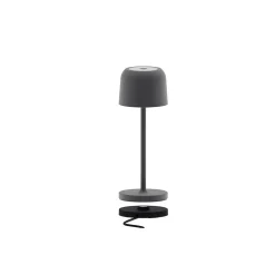 6 Lampes de table SOPHIA Gris + base de chargement
